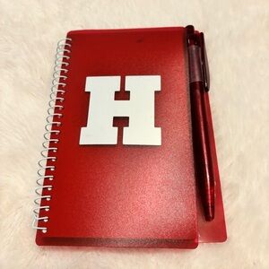 NWOT Harvard Authentic Red Spiral Notebook W/Pen ( Bought on Harvard campus)